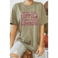 thumbnail image 1 of With The Hippies And The Cowboys Graphic Tee T-Shirt, 1 of 8