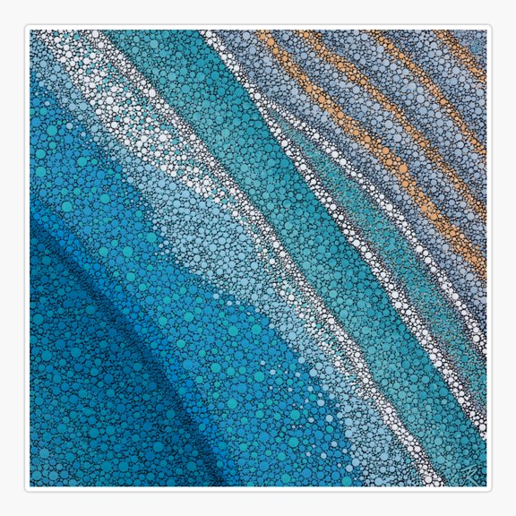 With The Ocean Tides and Waves Sticker