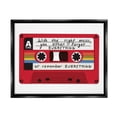 thumbnail image 1 of With The Right Music Vintage Cassette Inspirational Graphic Art Jet Black Framed Art Print Wall Art, 1 of 6