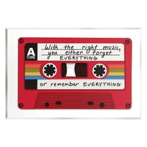 With The Right Music Vintage Cassette Inspirational Graphic Art Unframed Art Print Wall Art
