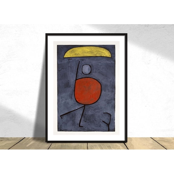 With Umbrella Paul Klee Modern Abstract Poster Reproduction 20Th Century Expressionism Famous Modern Art, Unframed Canvas 24x36in