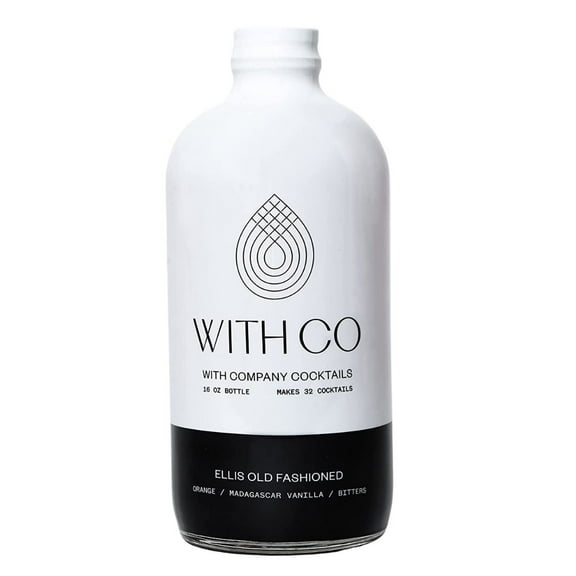 WithCo Ellis Old Fashioned Cocktail Mixer, Simple Ingredients, Non-Alcoholic, 16-ounce Bottle
