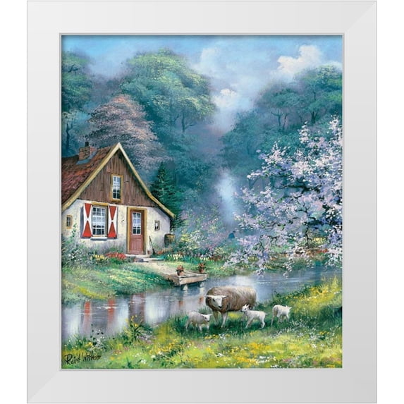 Withaar, Reint 26x30 White Modern Wood Framed Museum Art Print Titled - Spring