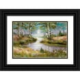 thumbnail image 1 of Withaar, Reint 32x23 Black Ornate Wood Framed with Double Matting Museum Art Print Titled - Mysterious stream, 1 of 4