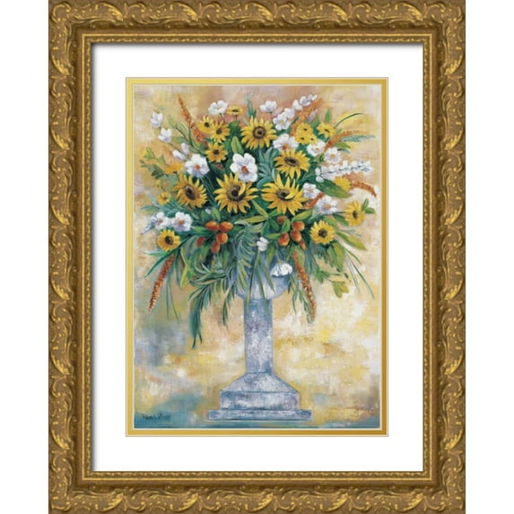Withaar, Rian 11x14 Gold Ornate Wood Framed with Double Matting Museum Art Print Titled - Classical bouquet I