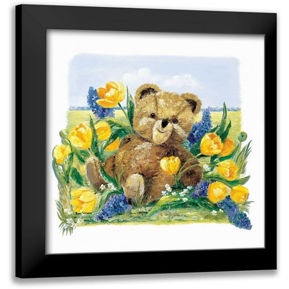 Withaar, Rian 12x12 Black Modern Framed Museum Art Print Titled - Spring Bear