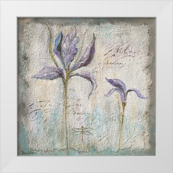Withaar, Rian 12x12 White Modern Wood Framed Museum Art Print Titled - MEADOW FLOWERS I