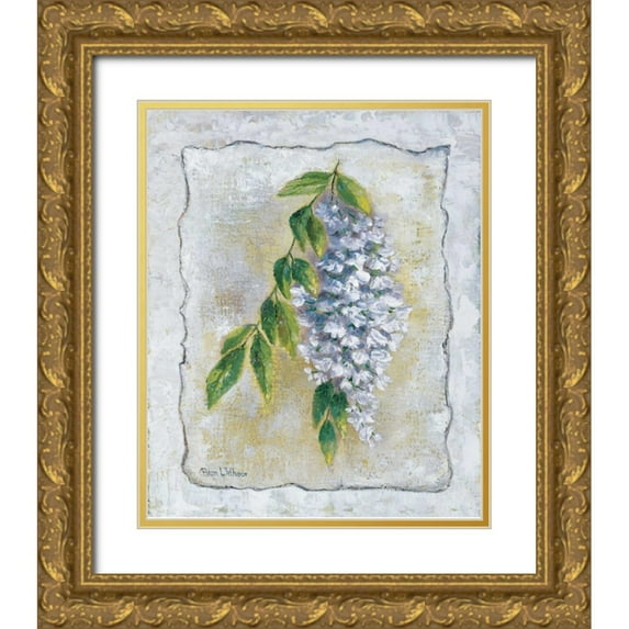 Withaar, Rian 12x14 Gold Ornate Wood Framed with Double Matting Museum Art Print Titled - White Laburnum