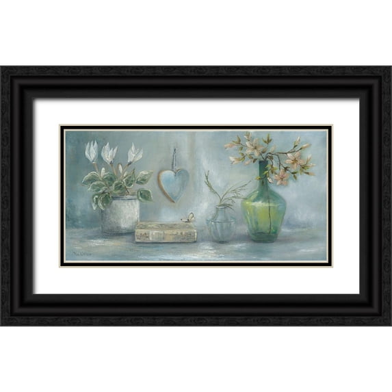 Withaar, Rian 14x9 Black Ornate Wood Framed with Double Matting Museum Art Print Titled - FLOWER SILL