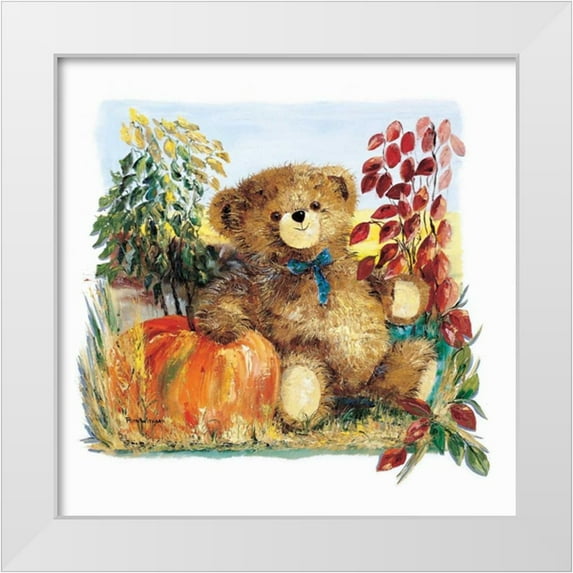 Withaar, Rian 15x15 White Modern Wood Framed Museum Art Print Titled - Autumn Bear