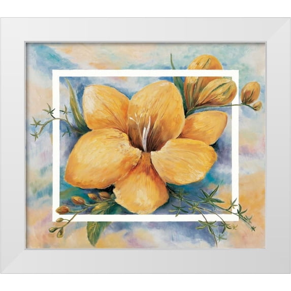 Withaar, Rian 17x15 White Modern Wood Framed Museum Art Print Titled - Freesias in fantasy II