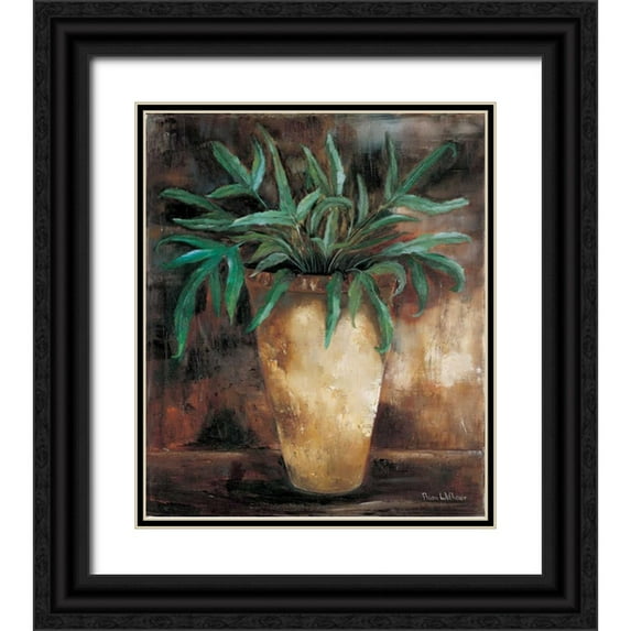 Withaar, Rian 20x23 Black Ornate Wood Framed with Double Matting Museum Art Print Titled - Fern Cretica