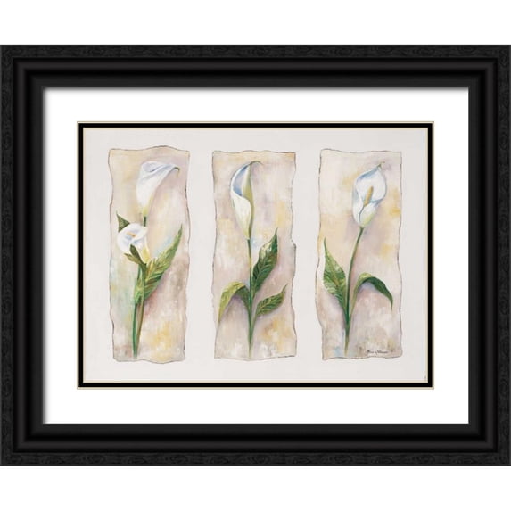 Withaar, Rian 24x19 Black Ornate Wood Framed with Double Matting Museum Art Print Titled - Aspects of arums