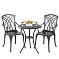 Withniture 3Piece Cast Aluminum Patio Bistro Furniture Set, Patio