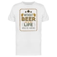 thumbnail image 1 of Without Beer Phrase T-Shirt Men -Image by Shutterstock, Male 3X-Large, 1 of 2
