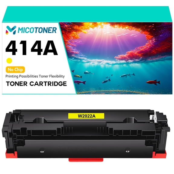 Without Chip 1-Pack Compatible Toner Cartridge for HP W2022A 414A Color LaserJet M454dn M454dw MFP M479dn M479fdw Printer (Yellow,with Tools)