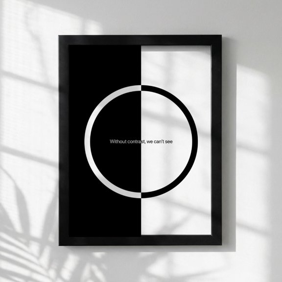 Without Contrast Minimalist Poster, Modern Duality Wall Art, Simple Perception Poster, Minimalist, Philosophical , Poster Print Only