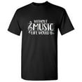 thumbnail image 1 of Without Music Life Would B Flat Novelty Funny T Shirt, 1 of 5