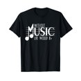 thumbnail image 1 of Without Music the Life Would B Flat Funny Musical Notes Pun T-Shirt, 1 of 5