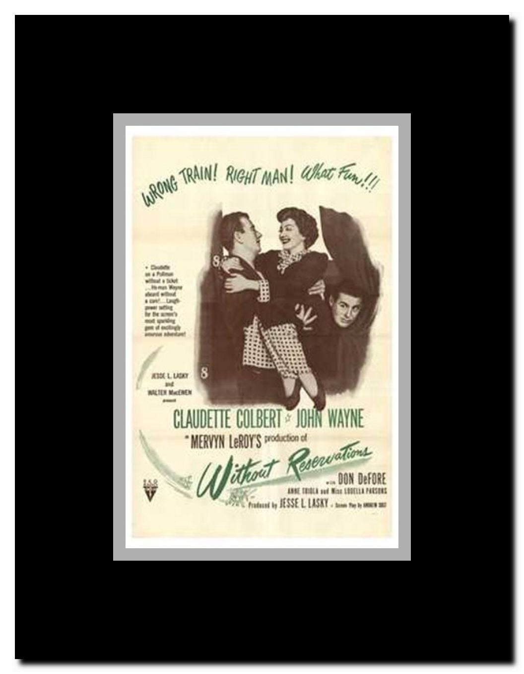 Without Reservations Framed Movie Poster