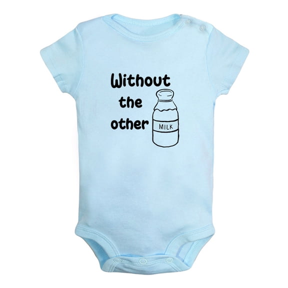 Without The Other Funny Rompers For Babies, Newborn Baby Unisex Bodysuits, Infant Jumpsuits, Toddler 0-12 Months Kids One-Piece Oufits (Blue, 0-6 Months)