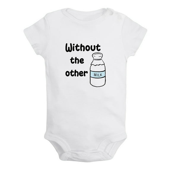 Without The Other Funny Rompers For Babies, Newborn Baby Unisex Bodysuits, Infant Jumpsuits, Toddler 0-12 Months Kids One-Piece Oufits (White, 0-6 Months)