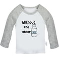 thumbnail image 1 of Without The Other Funny T shirt For Baby, Newborn Babies T-shirts, Infant Tops, 0-24M Kids Graphic Tees Clothing (Long Gray Raglan T-shirt, 18-24 Months), 1 of 4