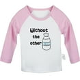 thumbnail image 1 of Without The Other Funny T shirt For Baby, Newborn Babies T-shirts, Infant Tops, 0-24M Kids Graphic Tees Clothing (Long Pink Raglan T-shirt, 0-6 Months), 1 of 4