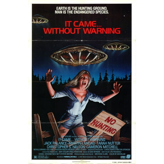 Without Warning Movie Poster Metal Print 12"x16" 12x16 Square Adults Best Posters