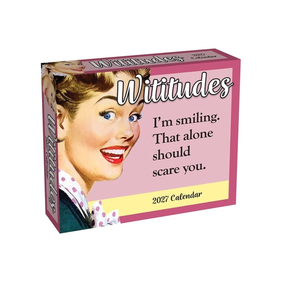 Wititudes 2027 Day-To-Day Calendar: I'm Smiling. That Alone Should Scare You., (Paperback)