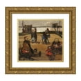 thumbnail image 1 of Witold Wojtkiewicz 16x15 Gold Ornate Wood Frame and Double Matted Museum Art Print Titled - Circus of Madmen, Series, “Madness” (1906), 1 of 4