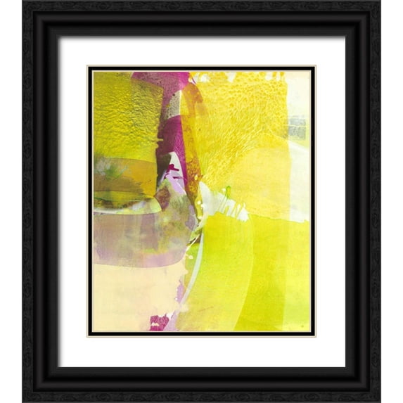 Witt, El 12x14 Black Ornate Wood Framed with Double Matting Museum Art Print Titled - Light Green Fields