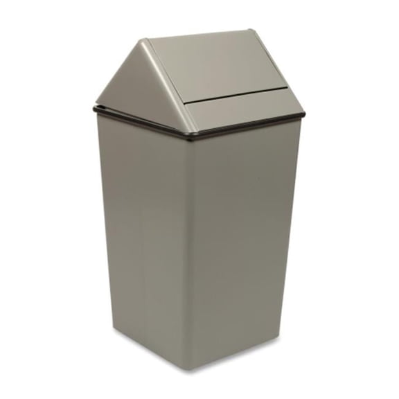 Witt Industries 1411HTSL Medium Wastewatcher Swing-Top Receptacle - Slate