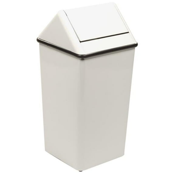 Witt Industries 1511HTWH Large Wastewatcher Swing-Top Receptacle - White