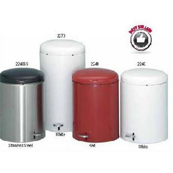 Witt Industries 2240RD Witt Step-on- red- with galv. liner