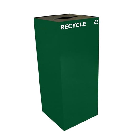 Witt Industries 36GC04-GN 36 gal Square Recycle Unit with Combo Opening, Green
