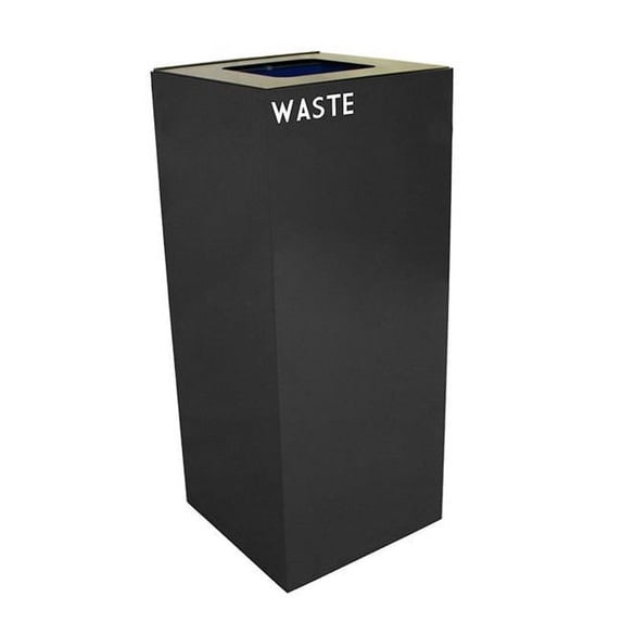 Witt Industries 36GC03-CB GeoCube Recycling Receptacle with Waste Opening, Steel, 36 gal, Charcoal