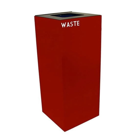Witt Industries 36GC03-SC 36 Gallon Indoor Recycling Container With Square Opening, Scarlet
