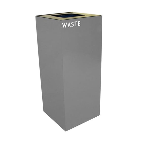 Witt Industries 36GC03-SL 36 Gallon Indoor Recycling Container With Square Opening, Slate