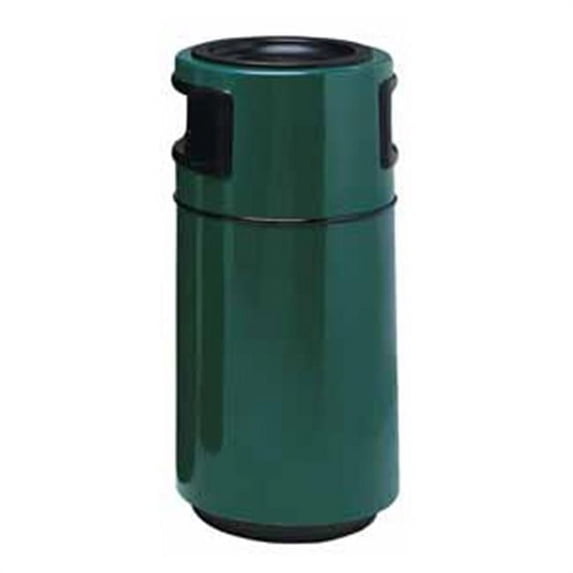 Witt Industries 7C-1838T2ASP Ash N Trash Receptacle With 2 Openings & Plastic Liner - 25 Gallon