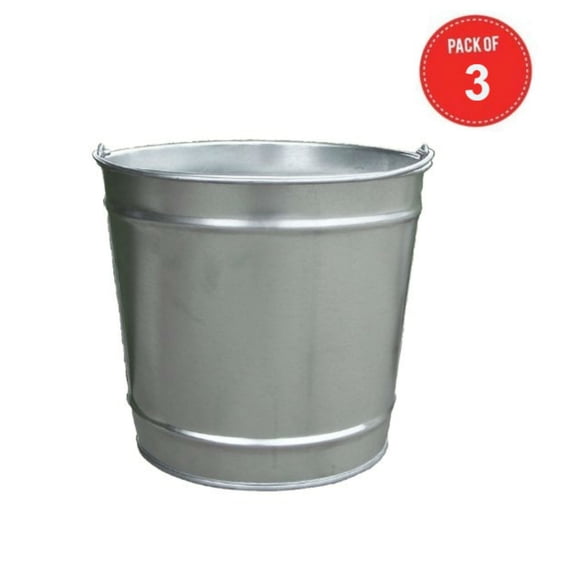 Witt Industries Galvanized Products 10 Quarts Pail (Pack of 3)