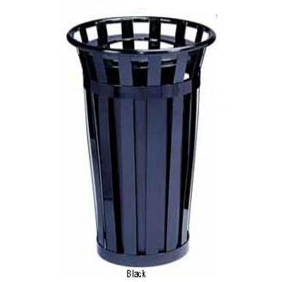 Witt Industries M2401-FT-BN Receptacle with flat top lid and plastic liner- brown