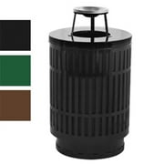 Witt Industries  Mason Collection Trash Can With Ash Top Lid 40 Gallon - Brown