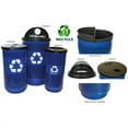 thumbnail image 1 of Witt Industries SC35P-01-SS-HT Stadium 35 Gallon Perforated Waste Receptacle With Hood Top - Stainless Steel, 1 of 1