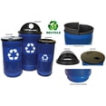 thumbnail image 1 of Witt Industries SC55P-02R-BS-RHH Perforated Steel Recycling Receptacle With A Recycle Hood Top, 1 of 1