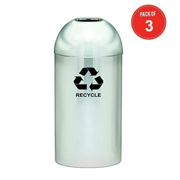 Open Top Indoor Recycling Container, Plastic, Blue Open Top Indoor Recycling Container, Plastic, Blue