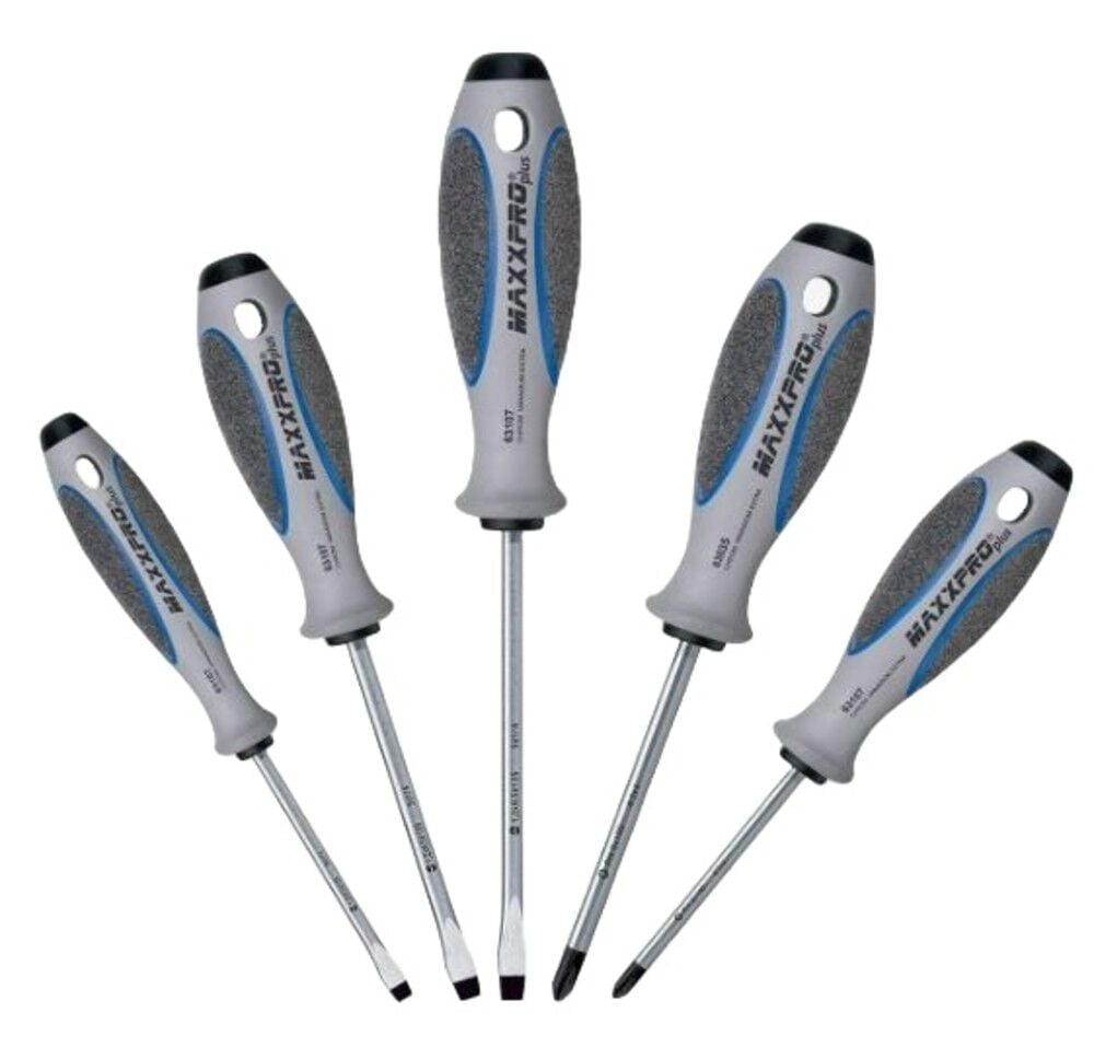 Witte 663865 5 Piece Maxxpro Plus Slotted and Phillips Screwdriver Set
