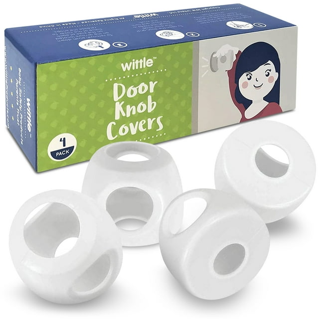 Wittle Door Knob Safety Covers (4 Pack) Child Proof Door Knob Locks