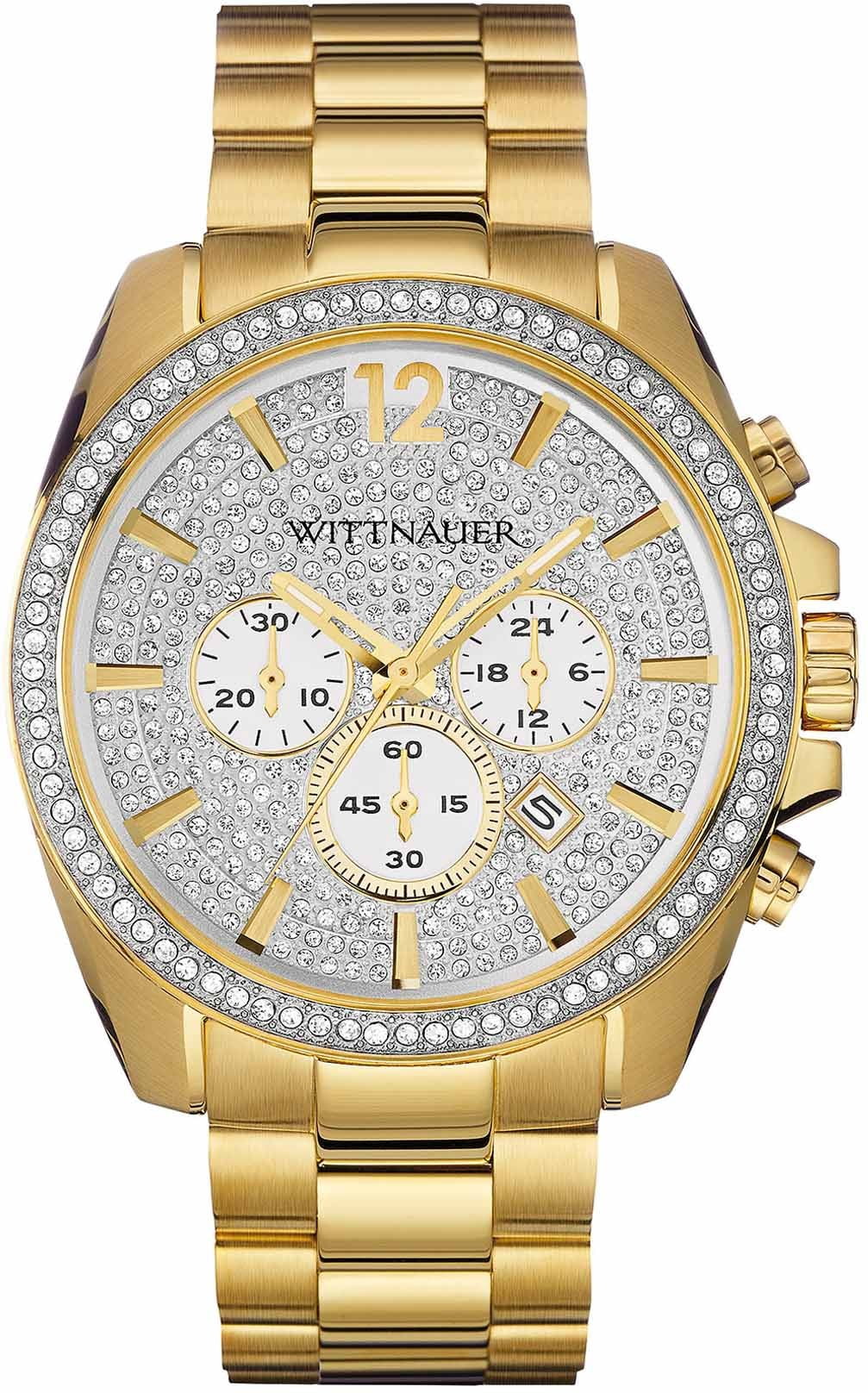 Men\'s Wittnauer Crystal Accented Gold-Tone WITTNAUER MEN main image 4