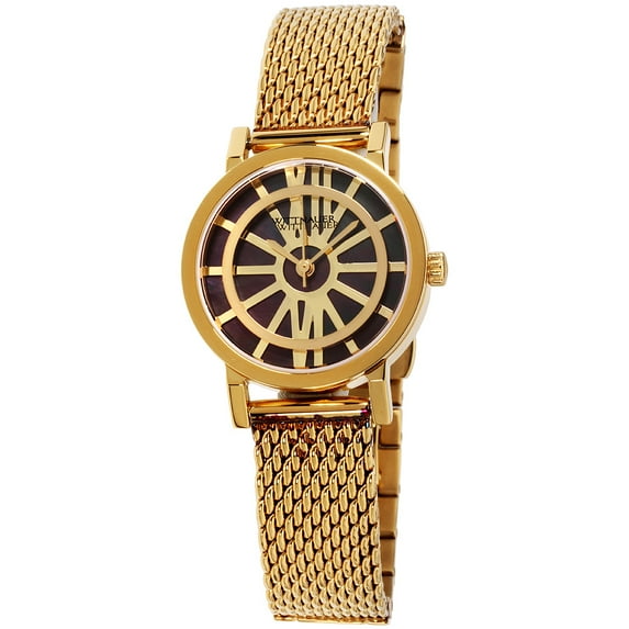 Wittnauer Women's Wn4035 Gold-Tone Ss Black Mop Dial Watch